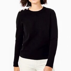 Lilly Pulitzer  Morgen Black Sweater in Large size